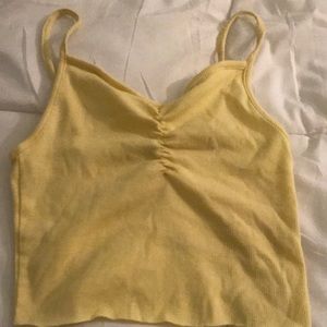 yellow tank top